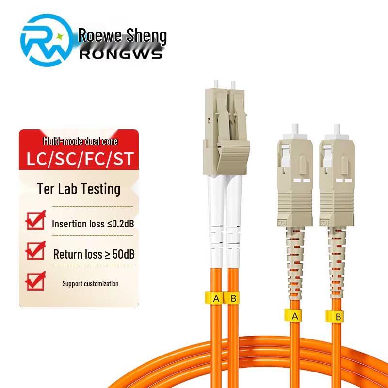 Rongweisheng Multimode Dual-Core Fiber Optic Patch Cable