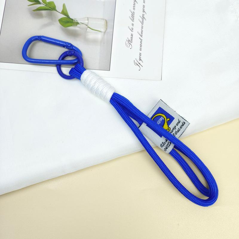 Keychain Lanyard: Color Block Knotted Woven Anti-Lost Phone Case Wrist Strap and DIY Jewelry Key Ring.