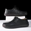 High Quality Handmade Designer Shoes Casual Leather Men Outdoor Walking Hiking Shoes New Classic Lace Up Comfort Antiskid Flats