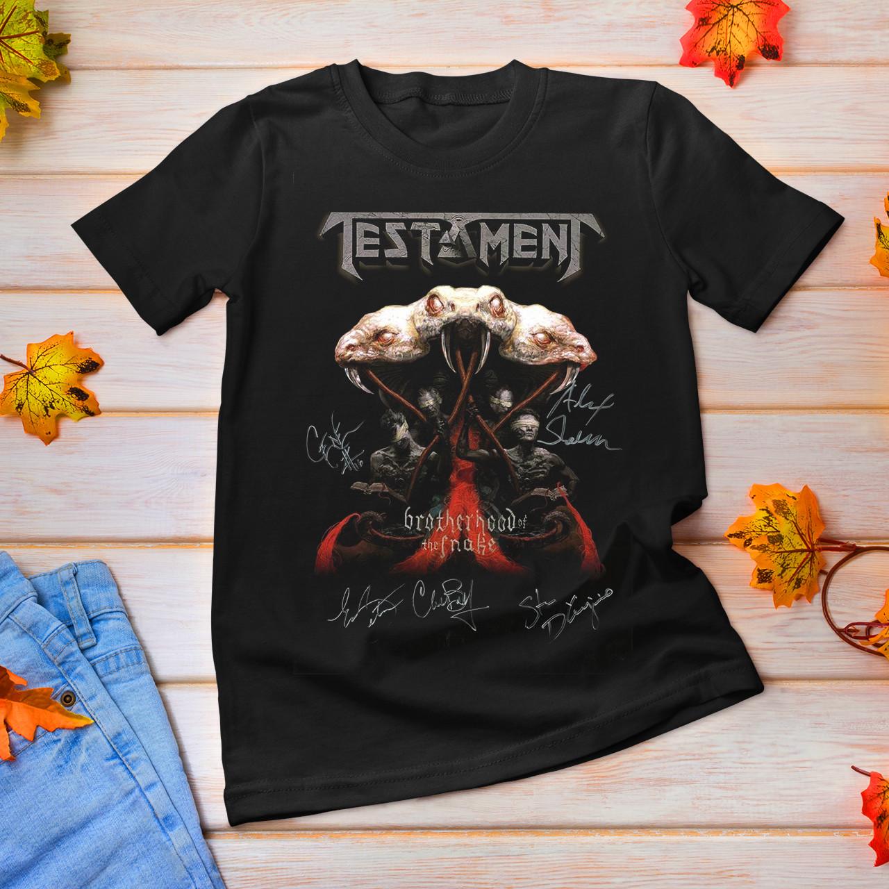 Signature Testament Members Cotton Black All Size Men Women Shirt TU558 L