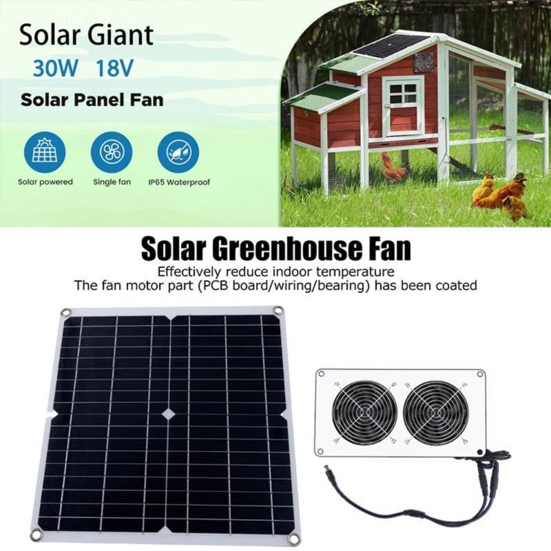 Enerji Verimli Güneş Enerjili Havalandırma Ünitesi Sağlam Yapı Fan Seti Karavanları Tekneleri Kümes Hayvanı Kulübelerini Evcil Hayvan Odalarını Soğutur