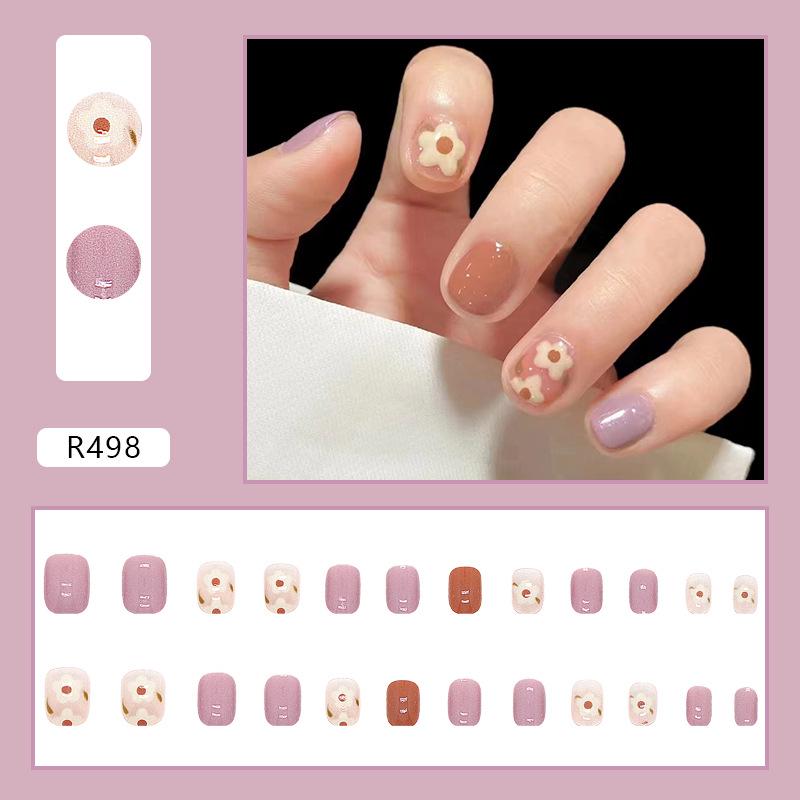 24-Piece Pink & Fresh Wearable Nail Art Tips