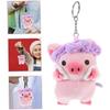Pig Plush Keychain Stuffed Animal Toy Cute Bear Bunny Charm Keyring Decorative Plush Toy Accessory Fun Buddy