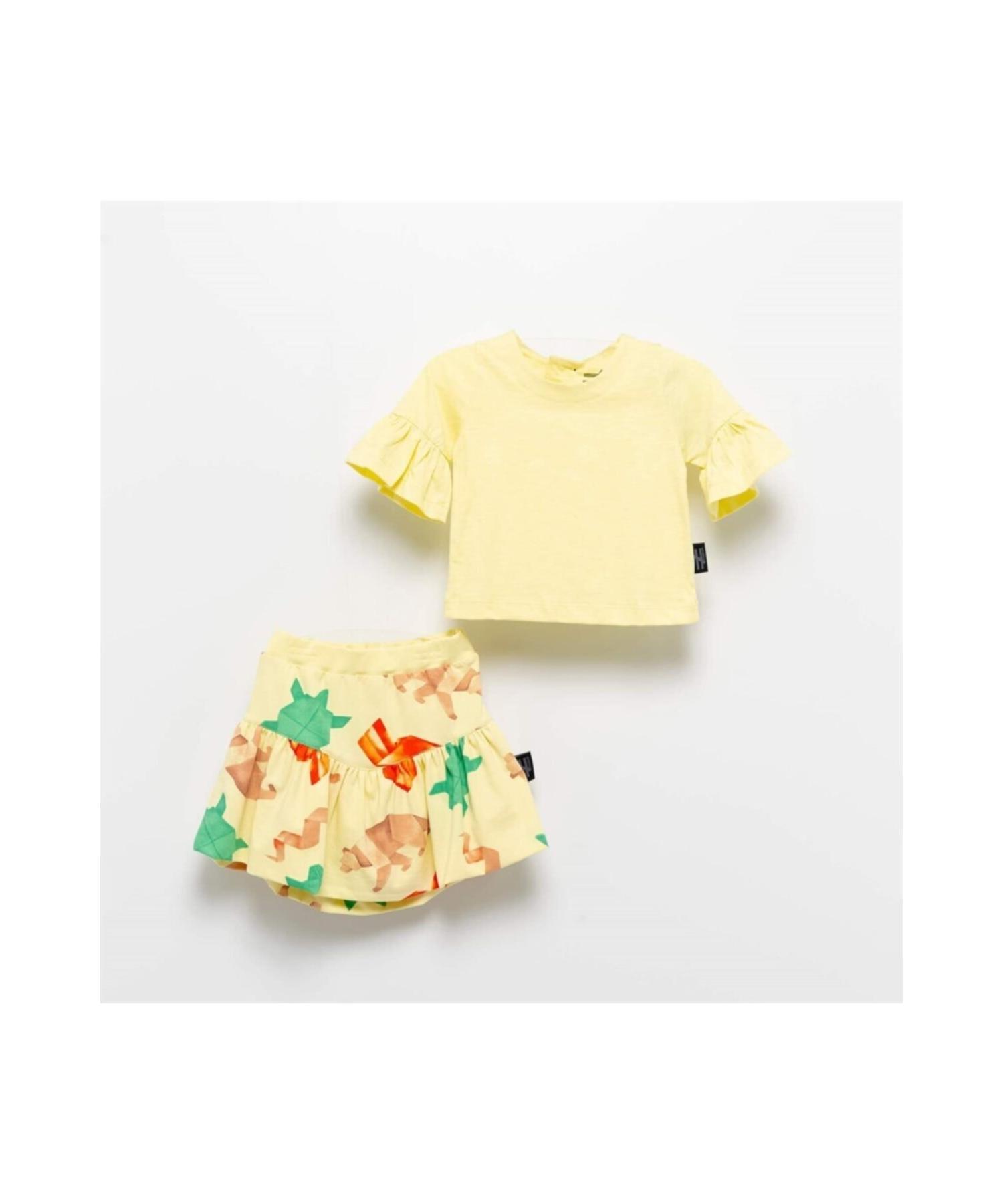 

Moinoi Yellow Skirt Girls Suit 2 Pieces