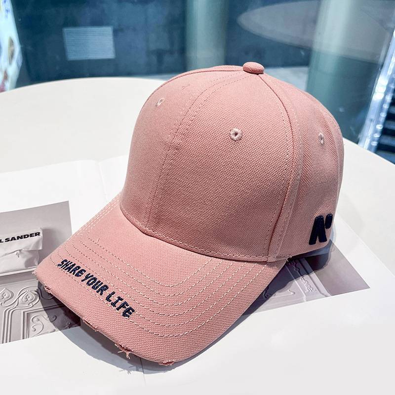 Spring Letter Embroidered Baseball Cap With Sun Protection For Women Outdoor Casual Wear