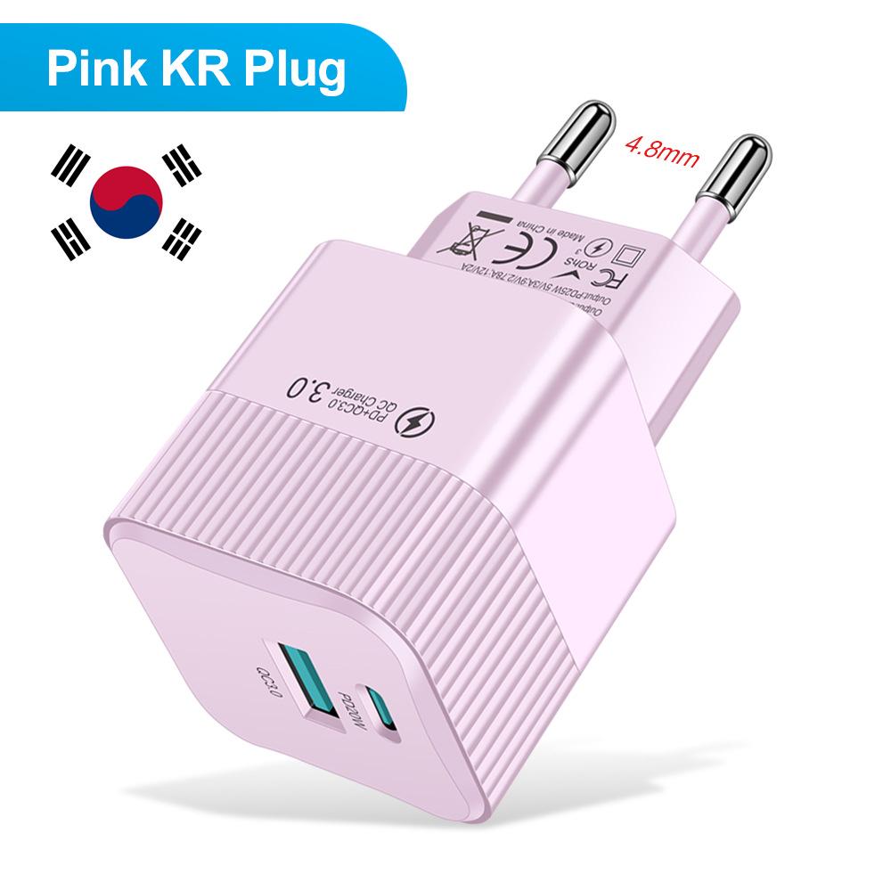 Macaron 25W USB+PD Super Fast Charger - EU/US/KR Standards