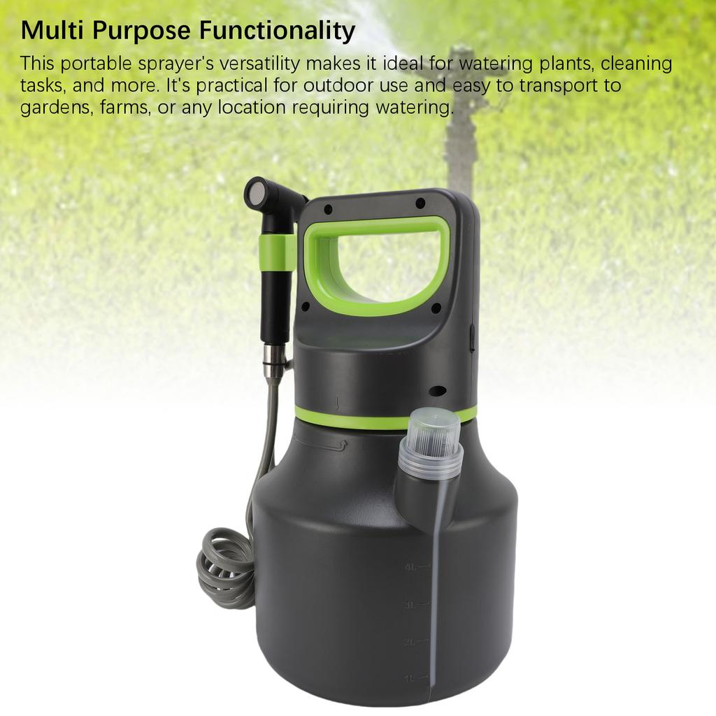 Battery Powered Sprayer 5L Rechargeable Portable Electric Garden Sprayer with Handle for Home Lawn