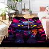 1pc Mysterious black fox Print, Design Indoor Area Rug, Soft, Anti-Slip, and Durable Gaming Room Decor for Bedroom, Living Room, and Exercis