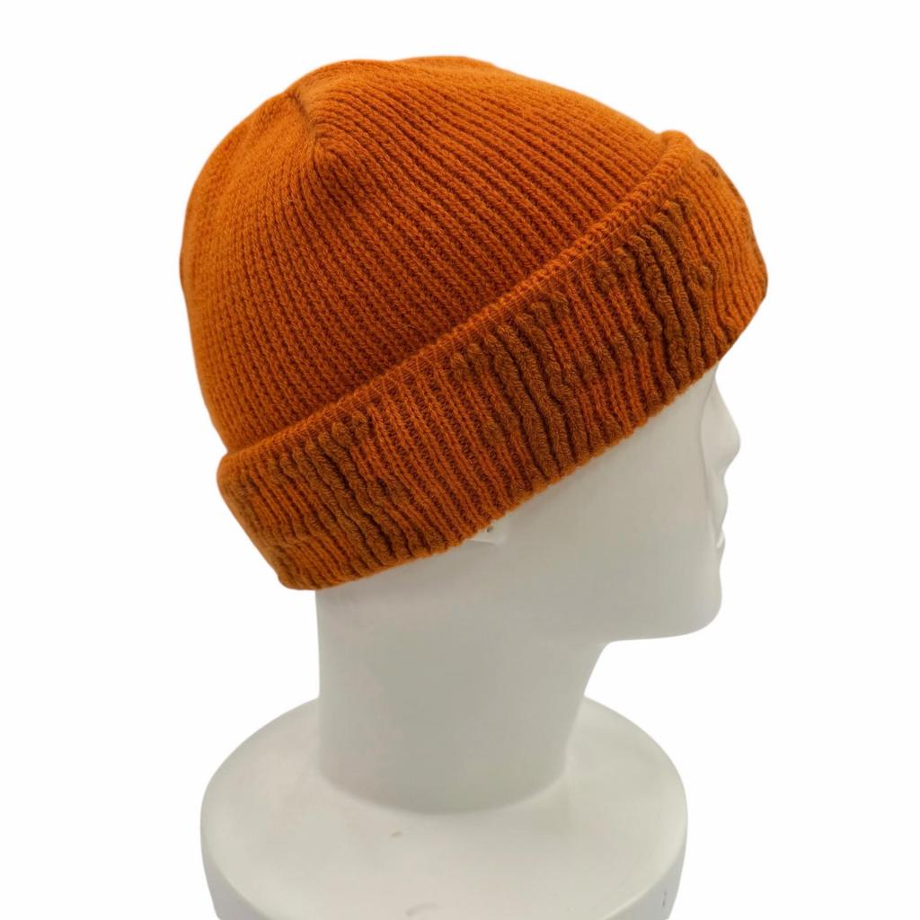Excellent HERMES Knit Cap Orange Cashmere Women Used