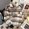 Herren Retro Karomantel aus Wolle - Herbst/Winter Reversjacke, Lässig und Vielseitig.