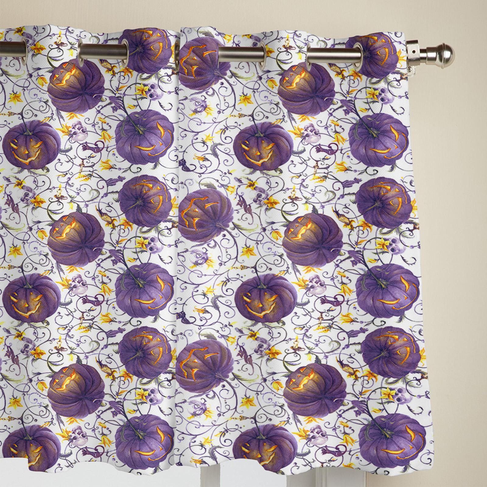 Хэллоуин Акварельные Тыквы Шторы для Спальни Гостиной Оконные Шторы Шторы Жалюзи Кухня — фото 4