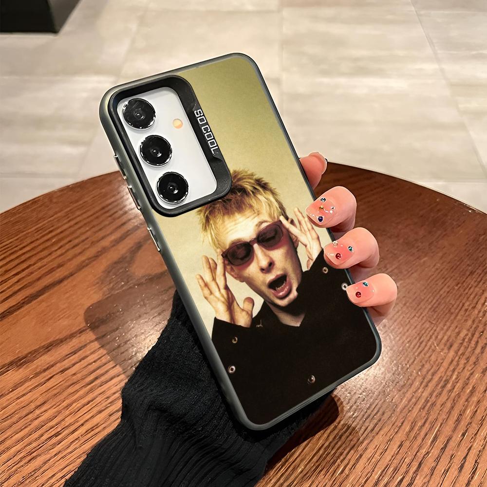 Vintage Fashion Design Radiohead Phone Case For Samsung Galaxy S25 S24 S23 S22 S21 S20 Note20 Ultra Plus Fe Colored Silver Cover