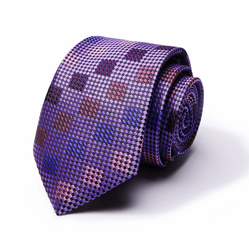 Tie Tie Polyester Silk Tie 8Cm Business Men'S Dress Wedding Studio Tie
