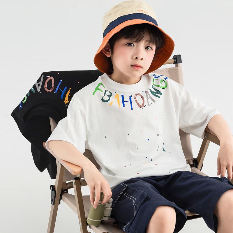 DuoDuoJia Boys' Cooling Letter Print Short Sleeve T-Shirt