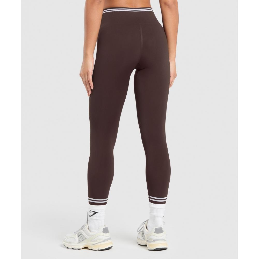 Gymshark Contrast Seamless Leggings Heritage Brown B2c1h Ncnz