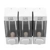 Wall Mounted 3 Chamber Liquid Lotion Shampoo Soap Dispenser Set Bathroom Accessories