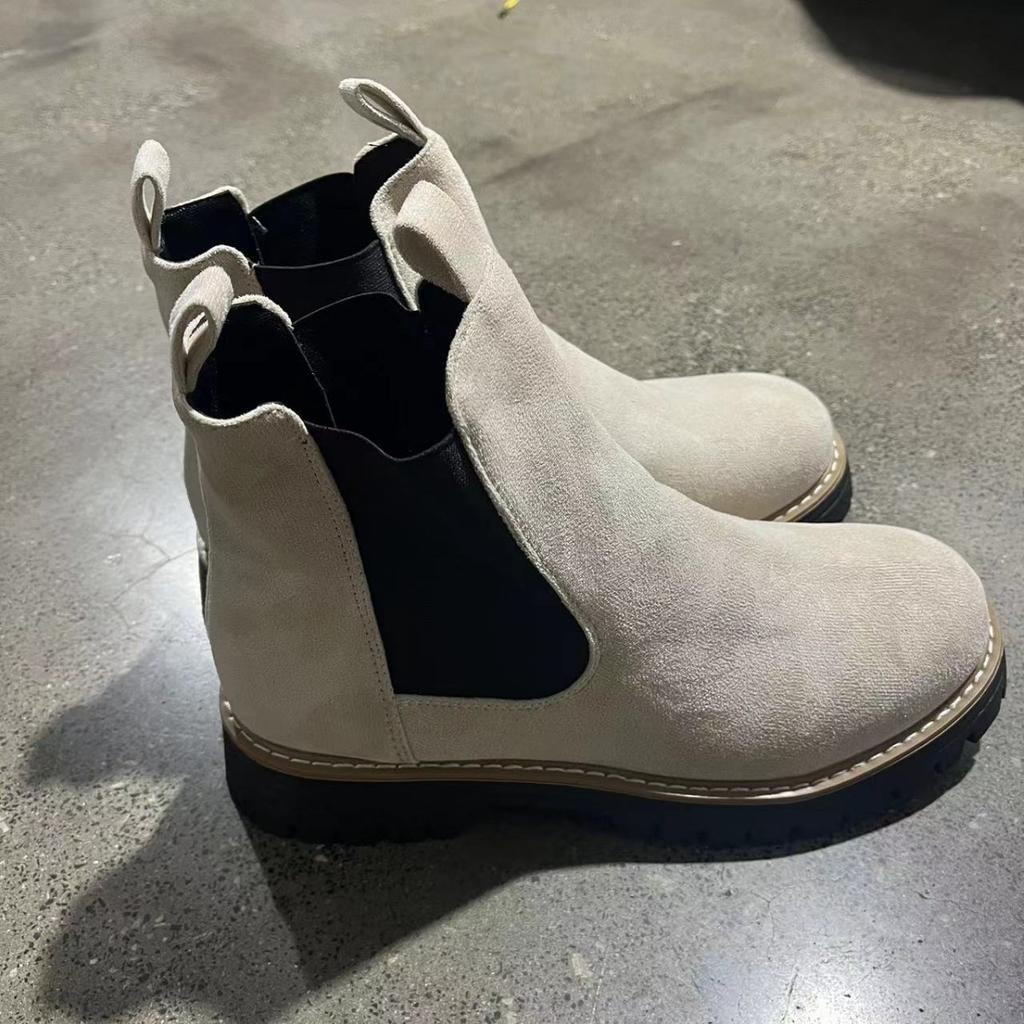 2025 neue Martin Boots Britischer Stil Ein-Pedal Kurzstiefel Herbst Plateau Tide Chelsea Boots Modetrend