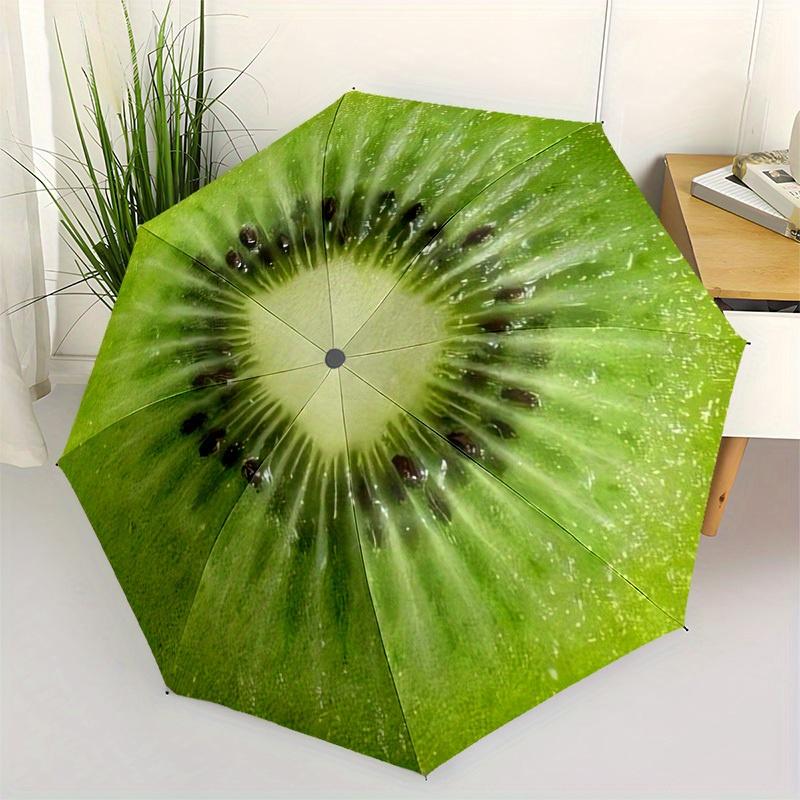 

1pc Kiwi Fruit Slice Umbrella with Plastic Handle,Suitable for All Seasons Home Travel Outdoor UmbrellaM893