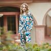 Comfortable Ice Silk Pajamas Lapel Lapel Long Sleeve Home Clothes for Women