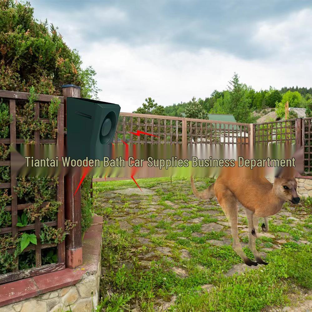Solar Animal Repellent: High-Volume Sound and Flashing Light To Deter Wild Boars and Dogs At Night