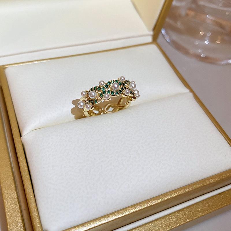 Korean Geometric Zircon Diamond Luxury Index Finger Ring - Versatile Fashion Jewelry for Women
