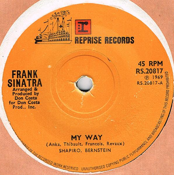 

7inch Record FRANK SINATRA - My Way RS20817 Reprise Records 1969 Germany Pop Used