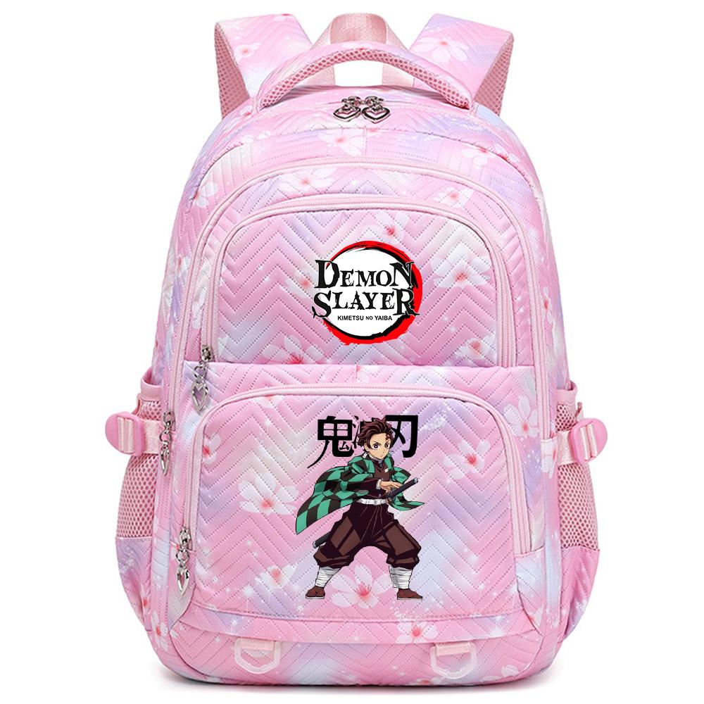 Školní batoh s potiskem Anime Demon Slayer pro studenty, teenagery, chlapce, dívky, ženy, cestovní batoh Mochila Escolar