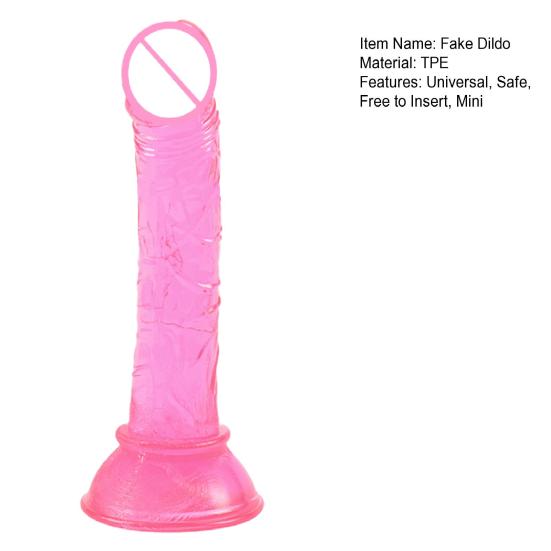 Falešný přísavka Phallus Multicolor Faux Crystal Clear Mini Manual Simulated Adult Products Bottom Sucker Female G-Spot Masturbator Dildo