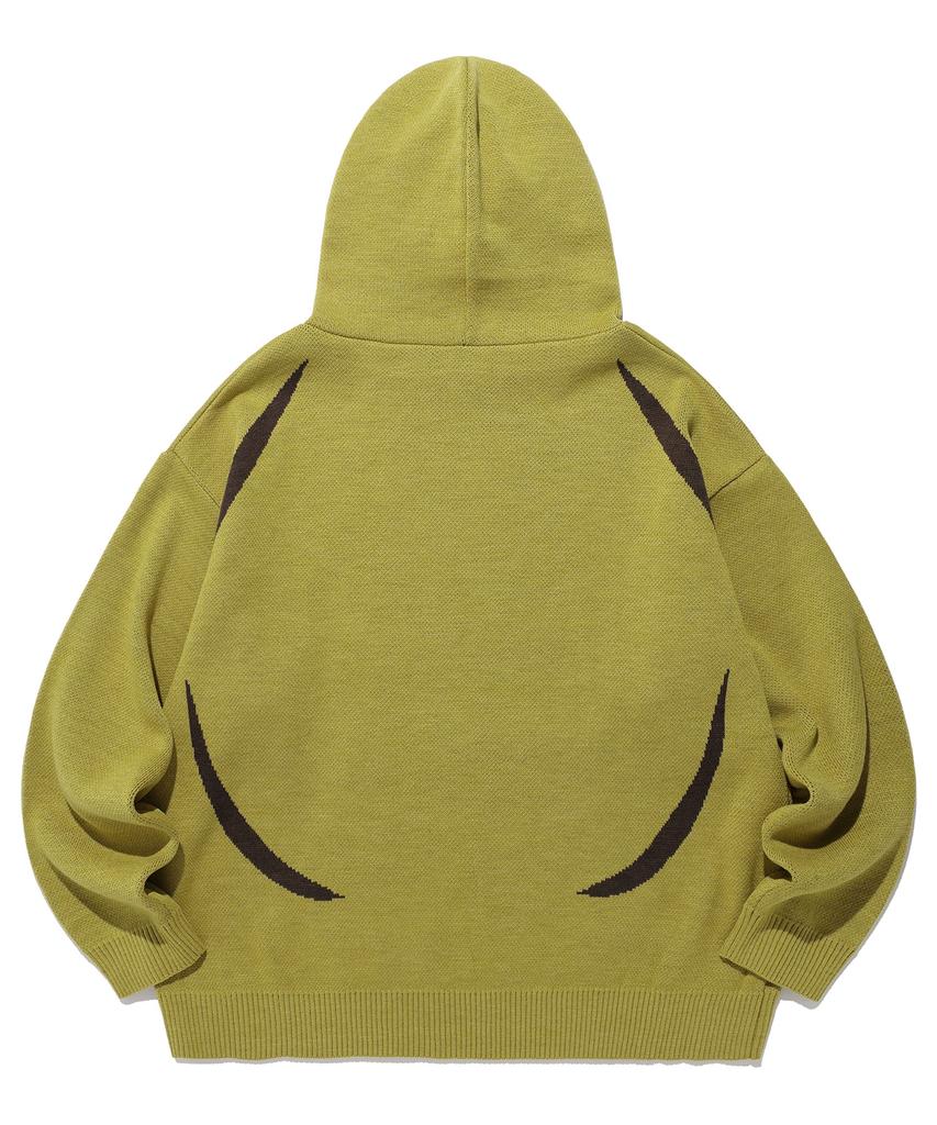 ISTKUNST Sun Bty Hood Knit_Olive(Ik2Dfmk641A)