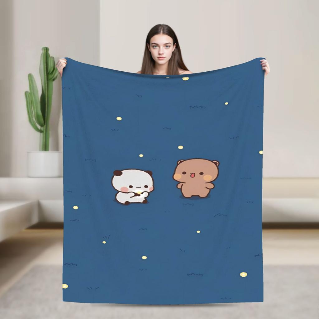 Bubu Dudu Flannel Blanket Winter  Warm Soft Throw Blanket for Kids Adult Couch Chair Funny Bedspread Sofa Bed Cover