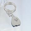 Stickman Comparing Heart With Middle Finger Keychain Zinc Alloy Key Ring Student Bag Car Pendant Gift For Family Friends