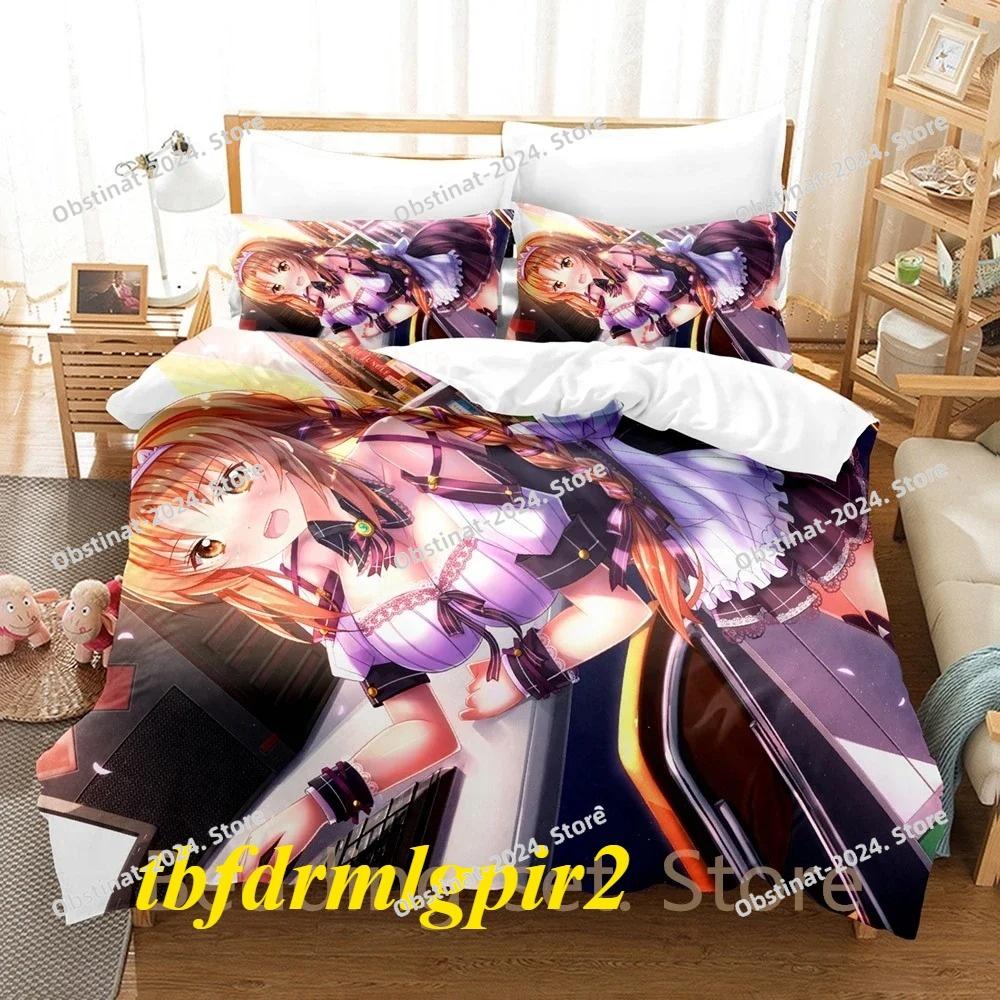 3d Print Anime D-Frag! Bedding Set Duvet Cover Comforter Bed Set Quilt Cover Pillowcase King Queen Twin Size Boys Girls Adult