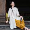 26 Chinese National Style Women's Linen Zen Meditation Outfit