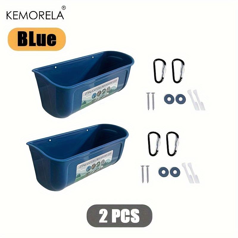 

KEMORELA 2PCS Hanging Feeder for Goats Ducks Chickens Small Pet Food Basin Fence Goose Drinking Trough with Clip