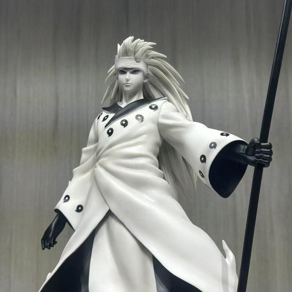 Naruto Rokudō Hashira 42cm/16.53nch spot Naruto and Sasuke PVC ASS Demon ActionGiant wave Staff  Wild Battle Model Toys Gifts