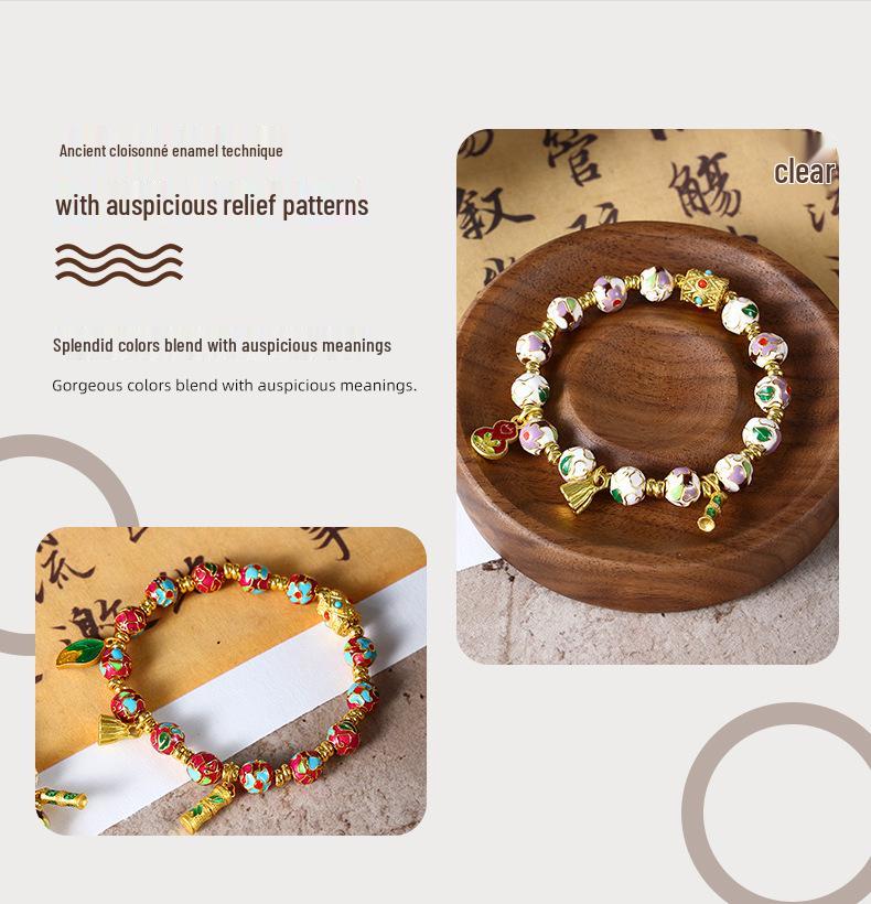 Cloisonné Bracelet - Valentine's Day & Birthday DIY Gift, Ethnic Style Jewelry