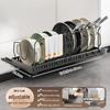 Adjustable Pull-Out Kitchen Organizer: Dish Rack, Pot & Pan Storage, Under-Cabinet & Countertop Holder