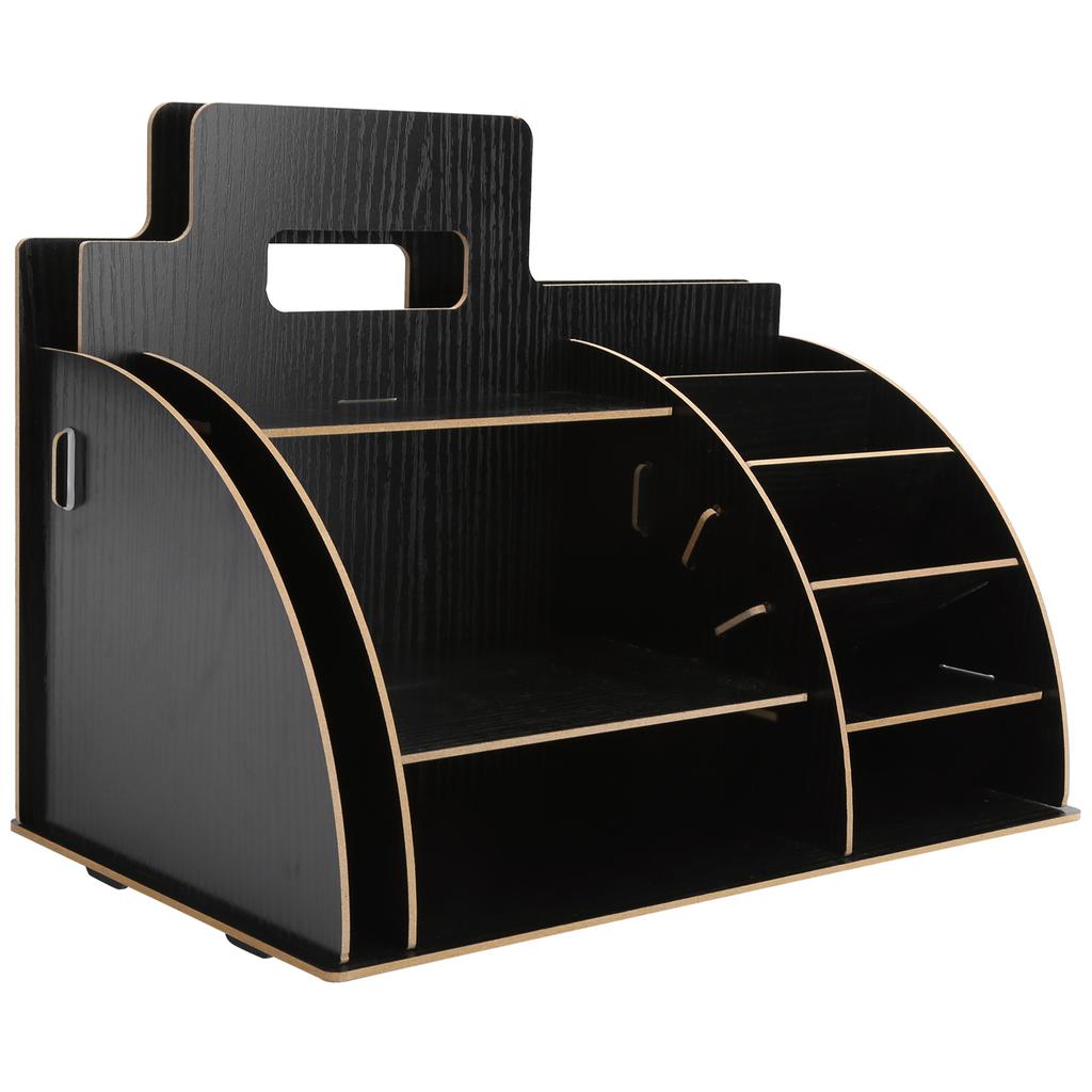 Wood Desktop Innovative Cosmetics Stationery Storage Rack for