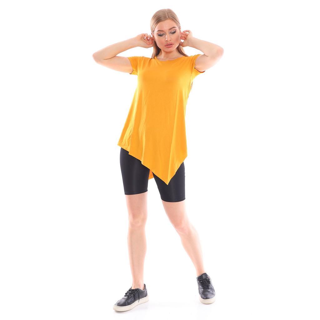 Cross Cut Viscose Fabric Casual Tunic