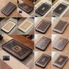 2025 Neo-Chinese Bamboo Tea Tray Kung Fu Tea Set Tray Hollow Out Grid Disk Quick Drainage Storage Tea Tray Dry And Wet Dual Use