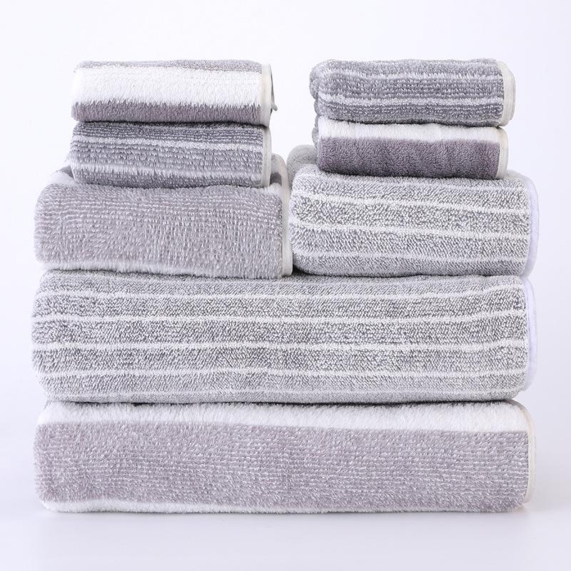 Set de 8 prosoape: Prosoape Groase Absorbante pentru Baie, Față și Păr din Fleece de Corali pentru Adulți și Copii