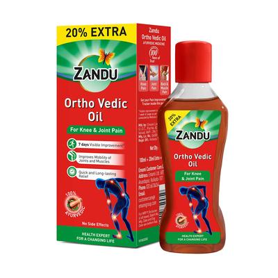 Ortho Vedic Oil 100ml + 20% Extra Herbal Pain Relief Oil for Joints & Muscles