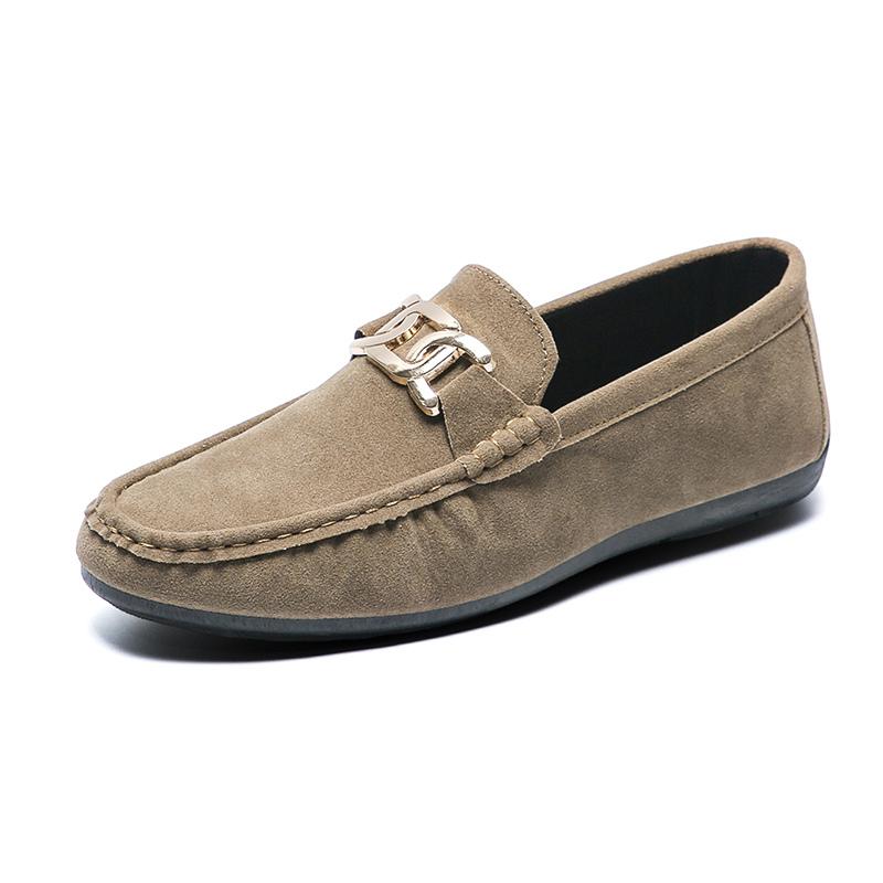 Classic Retro Green Men's Loafers Shoes Flats Handmade Suede Moccasin Casual Shoes Men Slip-on Driving Footwear mocasines hombre