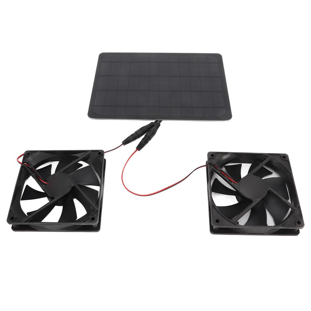Solar Panel Fan Kit 12V 10W Portable Universal Energy Saving 4.7in Exhaust Fan for Greenhouses Pet H