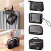 1/5Pcs NEW Portable Transparent Travel Storage Case Mesh Cosmetic Bag Makeup Pouch Toiletry Organizer