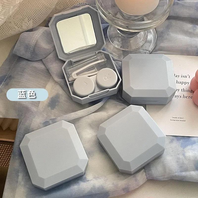 

Набор пинцет и присоска для дорожного набора, держатель, контейнер для контактных линз конфетного цвета, однотонный портативный контейнер для контактных линз