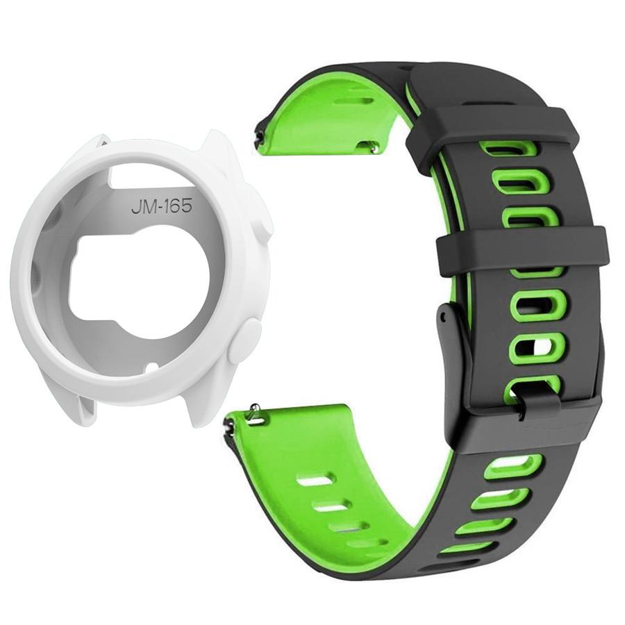Silikonowe Etui+Pasek Do Garmin Forerunner 165 Miękki Sportowy Pasek do Zegarka Opaska na Nadgarstek Do Garmin Forerunner 165 Pokrowiec Ochronny