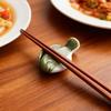 Cute Little Fish Ceramic Solid Chopstick Holder for Japanese Restaurants, Spoons, Fork Racks, Ceramic Rest Kitchen Utensils