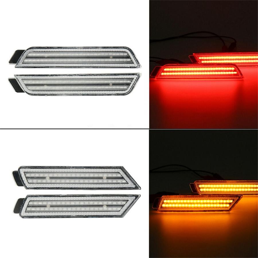 For 2010-2015 Chevy Camaro Signal Light Smoked LED Side Marker Front & Rear