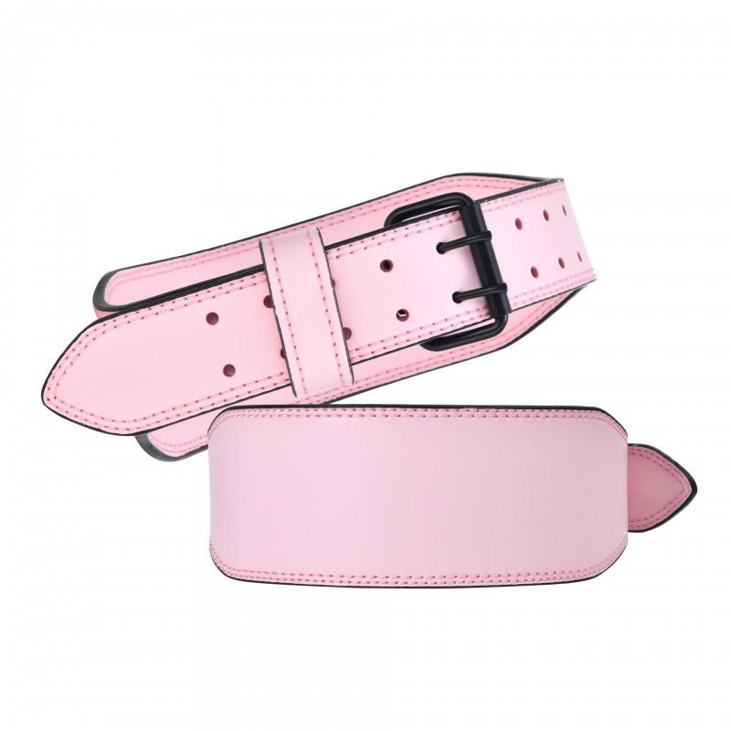 

Sports Power Lifting Belt Cowhide Fitness Quick Button Soft Waist Protection Training Auxiliary Equipment Male Female Adults pink